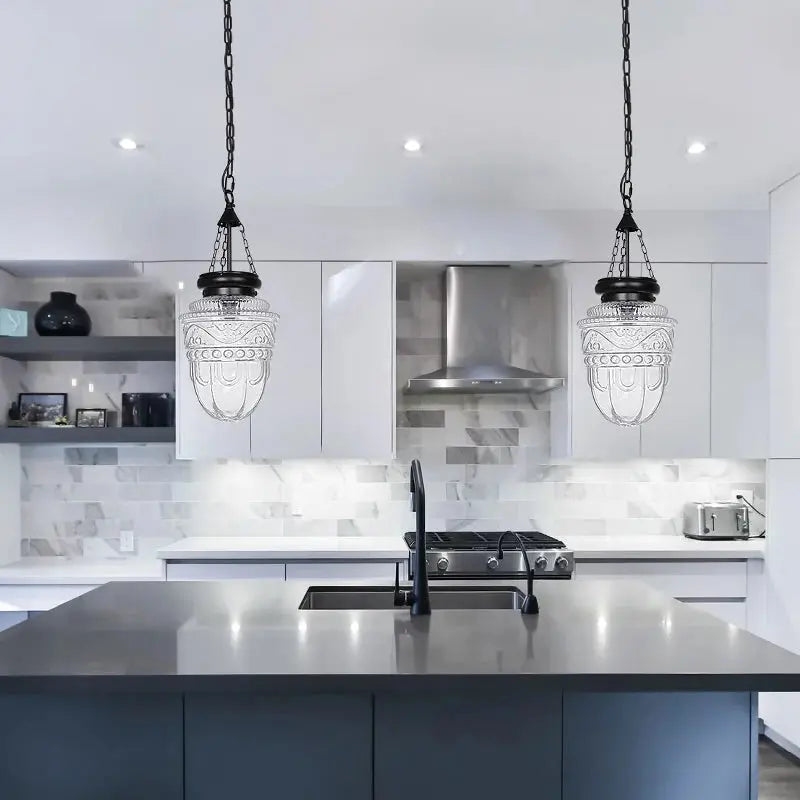 Farmhouse Suspension Glass Pendant Lights