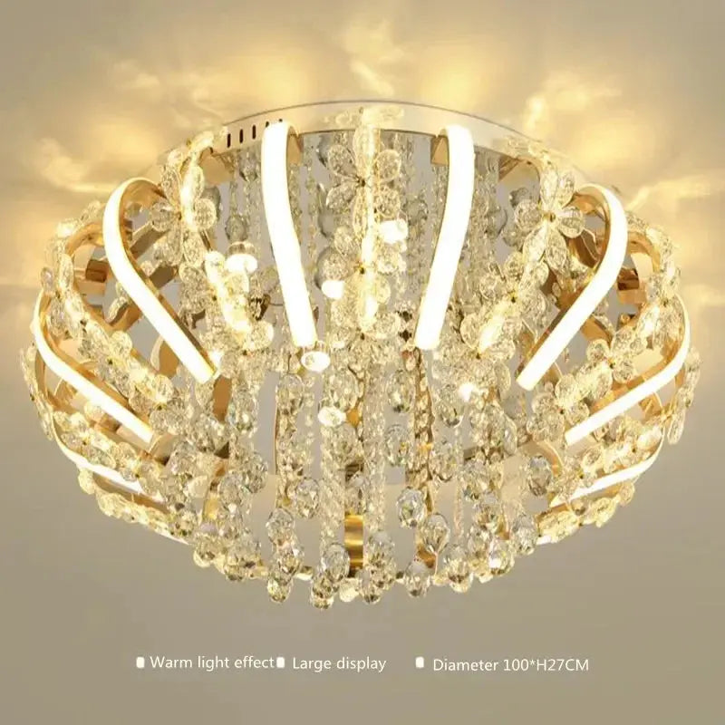 Modern Minimalist Crystal LED Ceiling Light - ChandeliersLife®