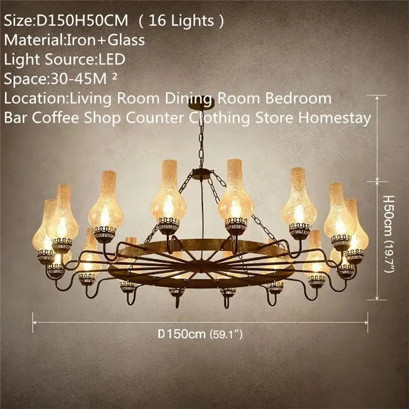 Industrial Retro Decor Chandelier ChandeliersLife®