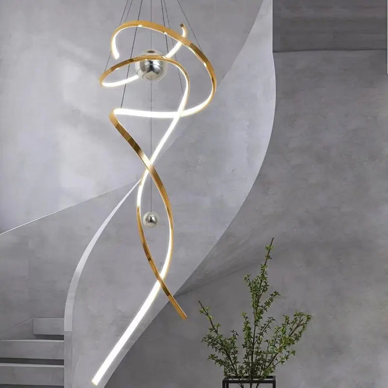 Stainless Steel Stair Chandelier ChandeliersLife®
