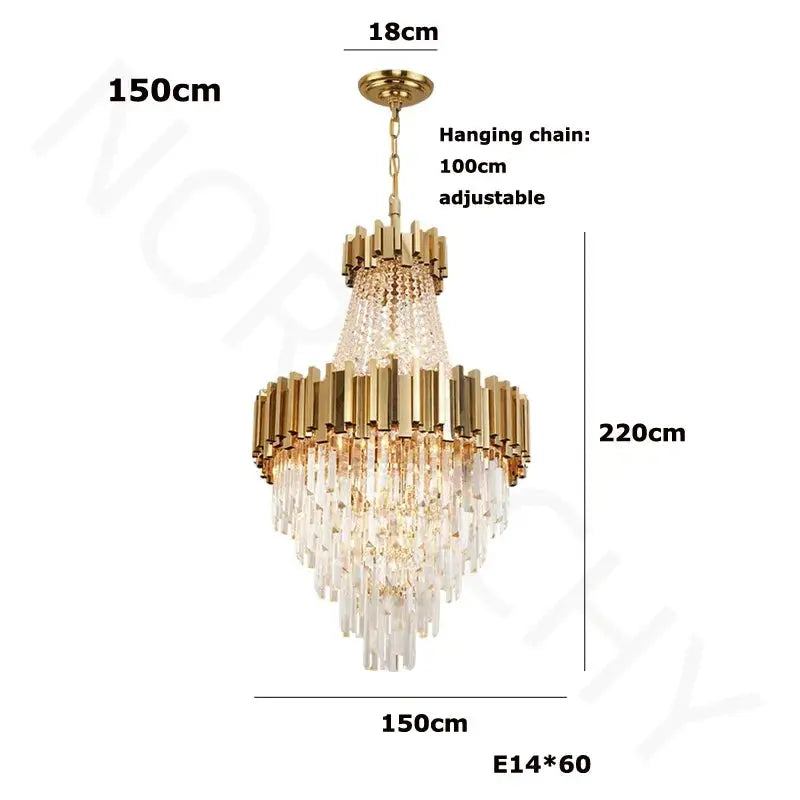 Lustre Suspension Staircase Luxury Chandelier ChandeliersLife®