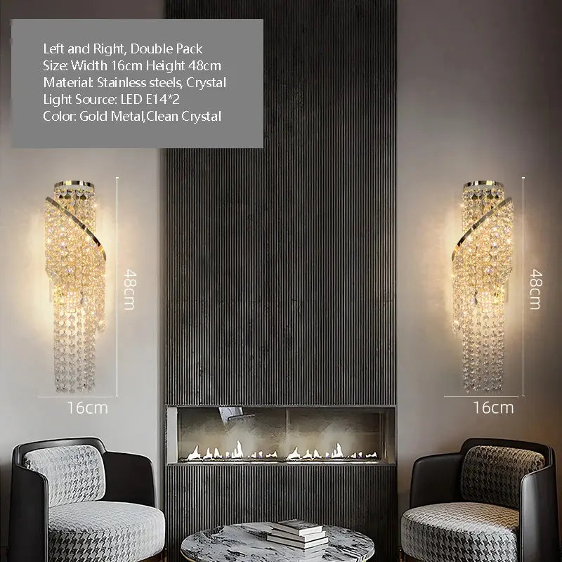 Entrance Luxury Crystal Wall Lamp - ChandeliersLife®