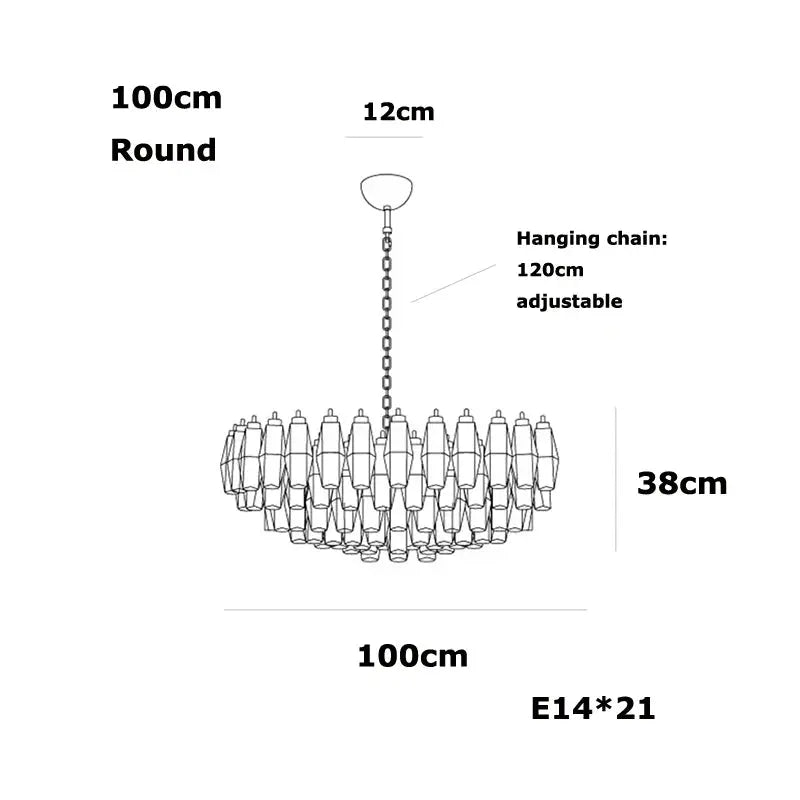 Glass Art Dining Room Chandelier