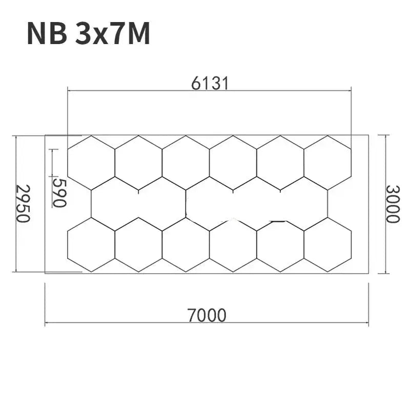 Hexagon Ceiling Light for Car Showroom Workshop ChandeliersLife®