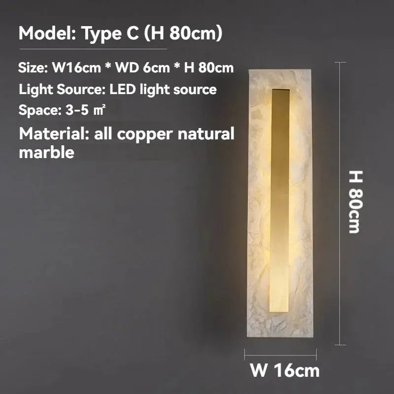 Gold Marble Wall Bedroom Lamp ChandeliersLife®