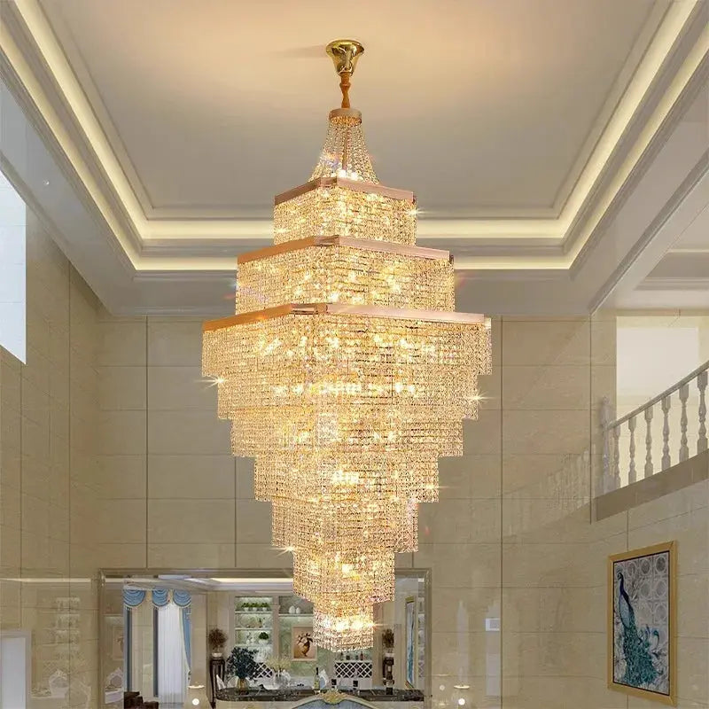 Rose Gold Stair Chandelier Luxury Chandelier