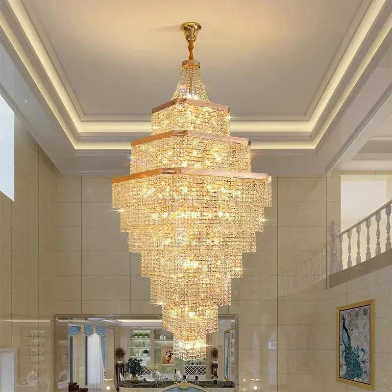 Rose Gold Stair Chandelier Luxury Chandelier ChandeliersLife®