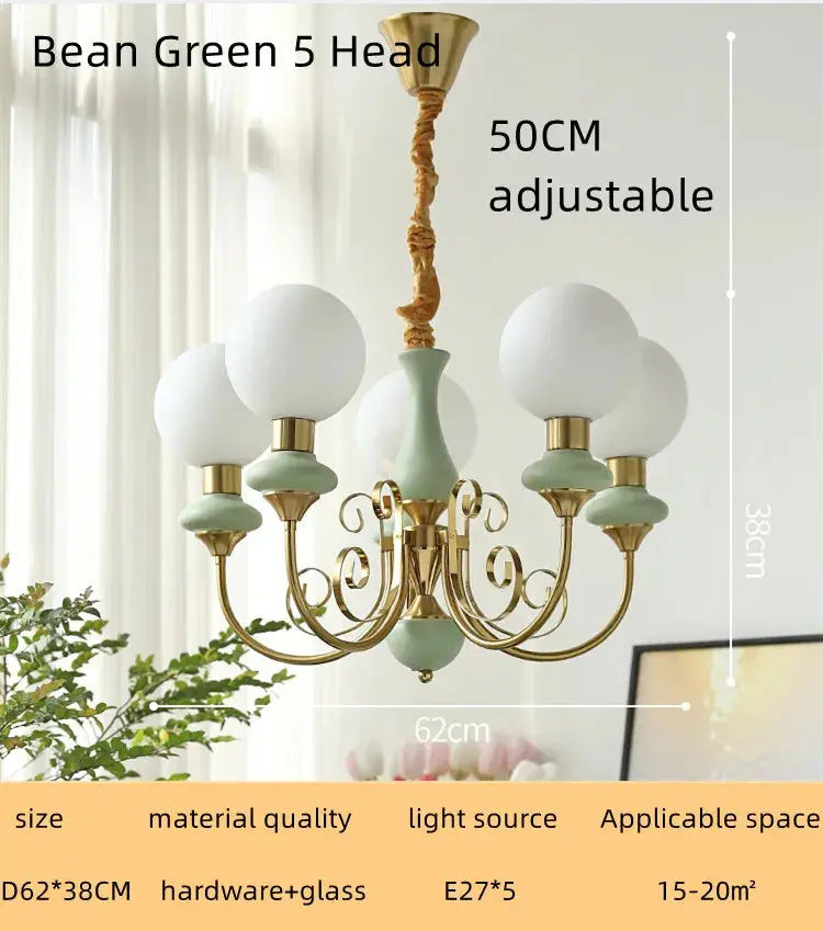 Nordic Retro Pastoral Cream Style Chandelier Bedroom Living Room Dining Room Ceiling Chandelier French Homestay LED Chandelier ChandeliersLife®