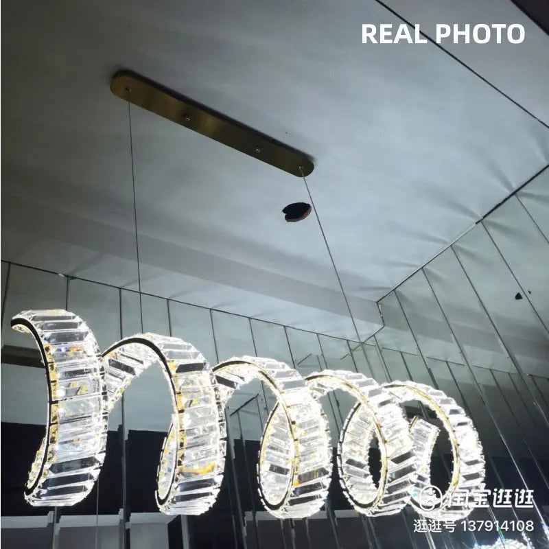 Luxury Led Wave Crystal Chandelier ChandeliersLife®
