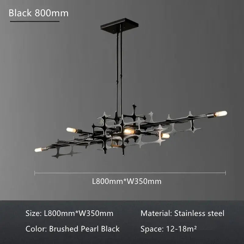 Luxury Restaurant Chandelier Retro Industrial Lighting Fixtures Stainless Steel Creative Living Room Bar Decor LED Hanging Lamps ChandeliersLife®