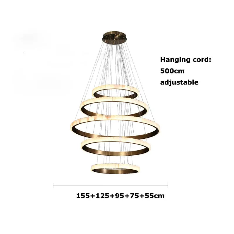 Golden Black Marble Luxury Hanging Lamp ChandeliersLife®