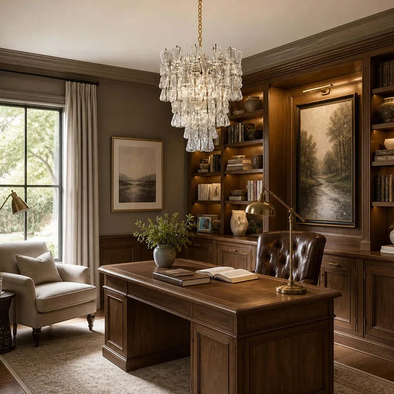 Lustra Murano-inspired Hourglass Glass chandelier, product gallery image 6 of 10