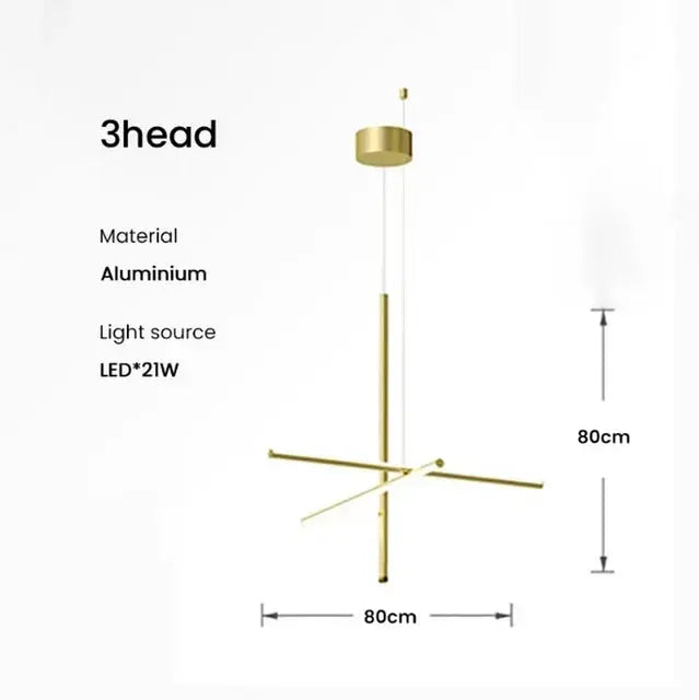 Nordic Minimalist Italian Tube Chandeliers