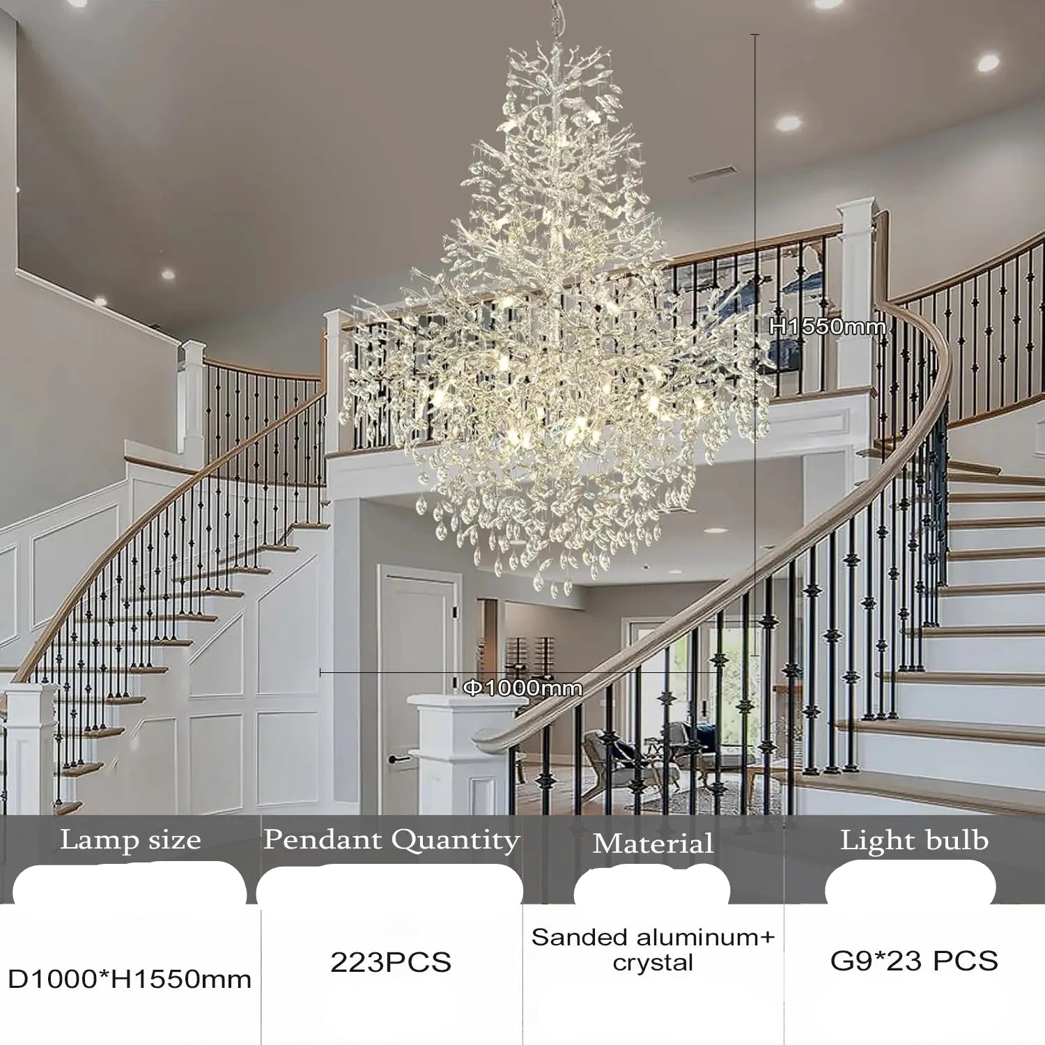 Luxury Crystal Chandelier Foyer Lighting