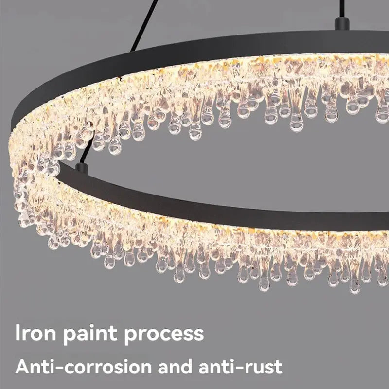 Italian Crystal Round Chandelier