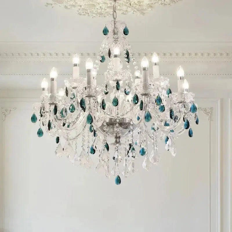 French Blue Crystal Chandelier ChandeliersLife®