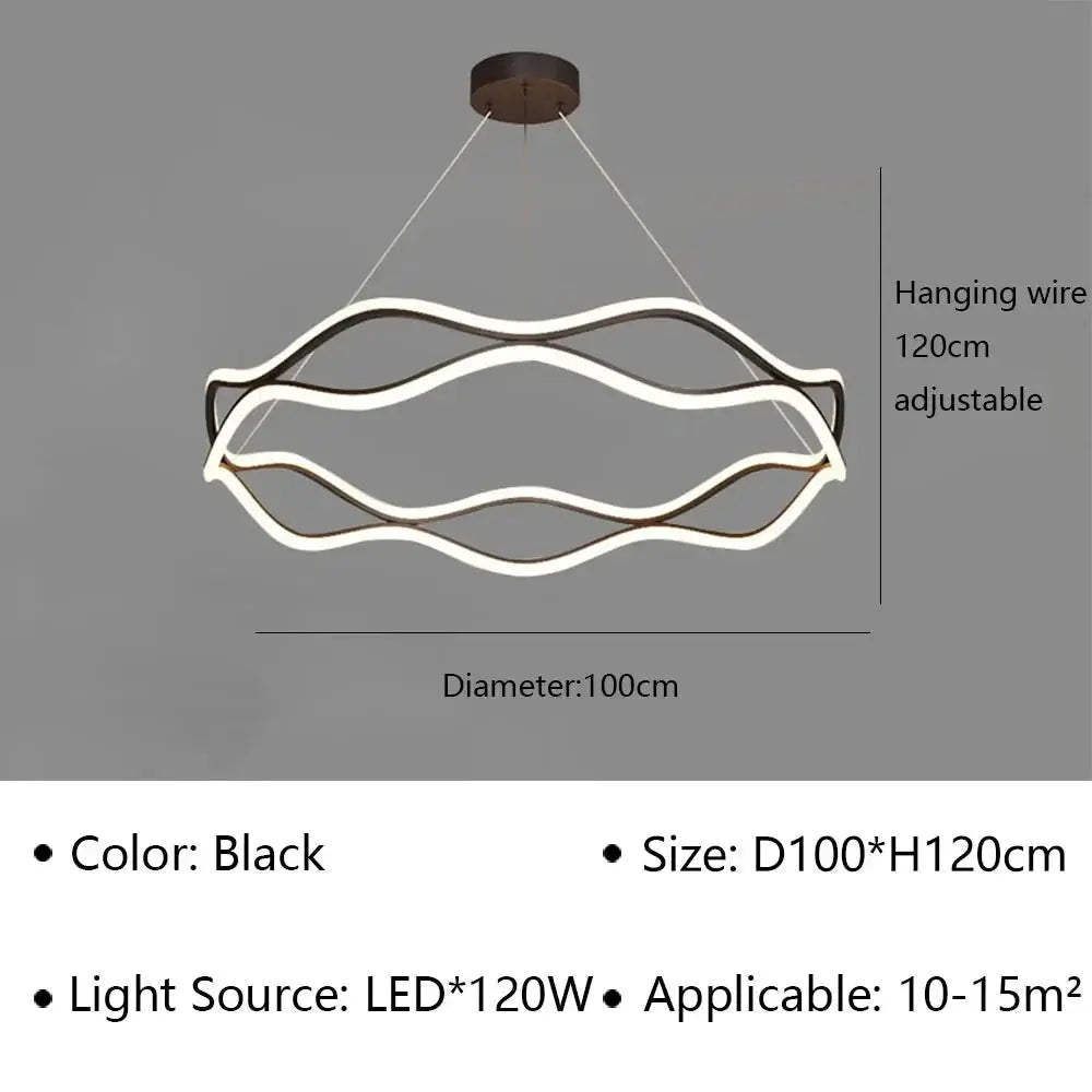 Modern LED Pendant Light For Bedroom Living Dining Room Chandelier Luxury Ring Hanging Lamp Home Decor Indoor Lighting Fixture ChandeliersLife®