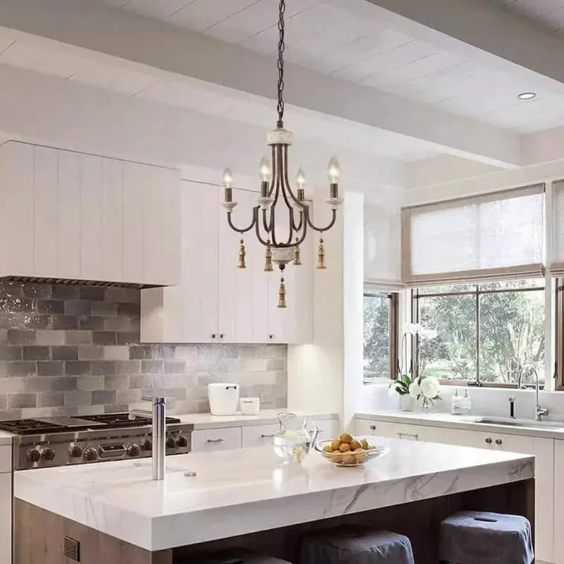 Grey French Rustic Chandelier