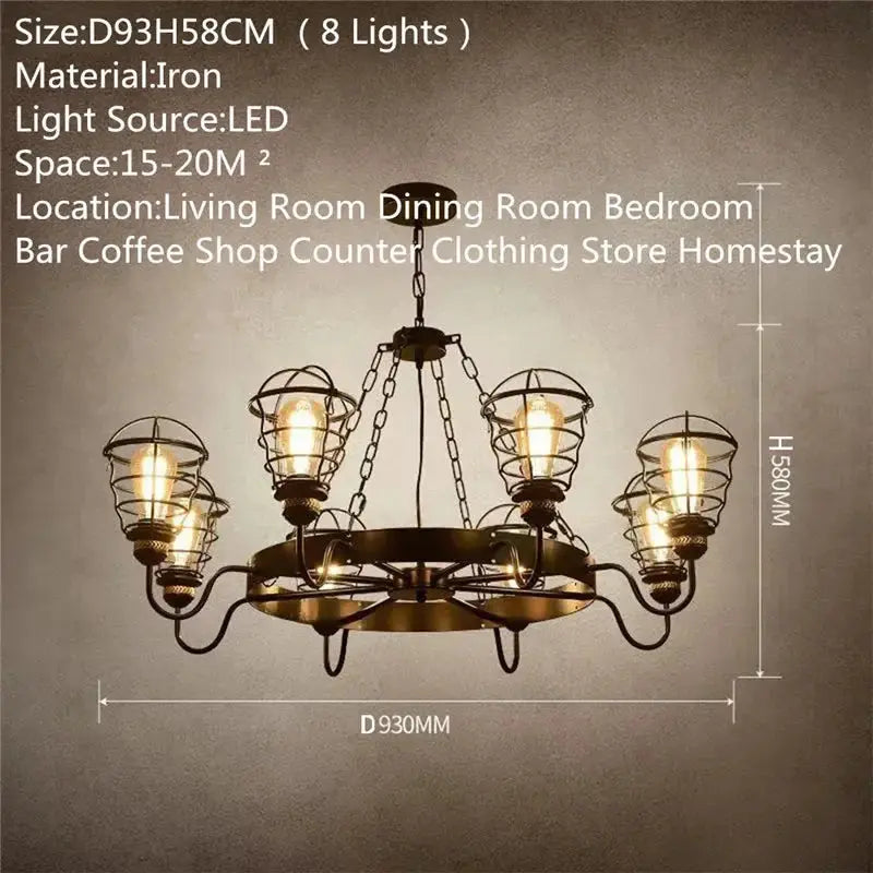 Industrial Retro Decor Chandelier ChandeliersLife®
