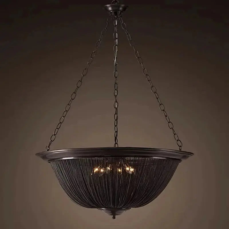 Black American Tassel Ceiling Chandelier ChandeliersLife®