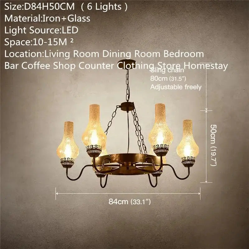 Industrial Retro Decor Chandelier ChandeliersLife®