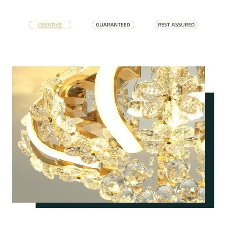 Modern Minimalist Crystal LED Ceiling Light - ChandeliersLife®