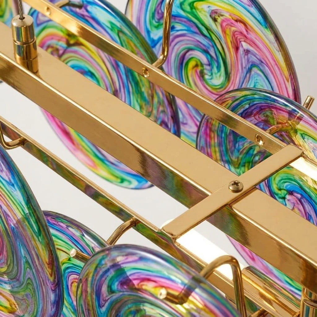Vetrina Murano-inspired Art Deco Glass chandelier, product gallery image 5 of 14