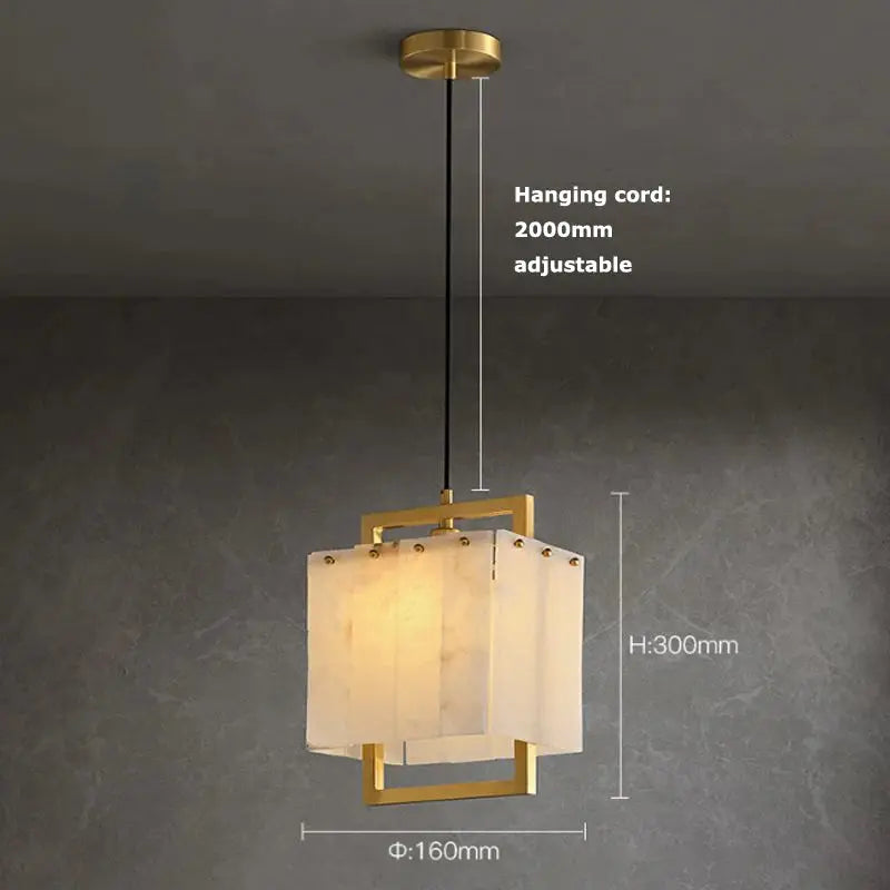 Modern Marble Chandelier Rectangle Pendant ChandeliersLife®