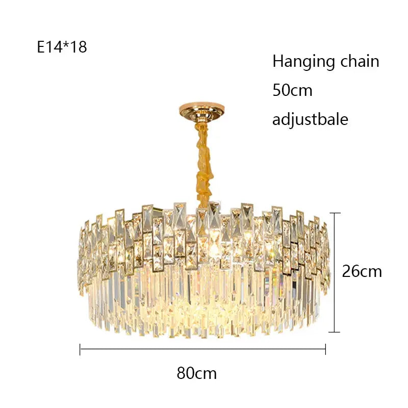 Postmodern Luxury Chandelier Suspend LED Lighting Fixtures Gold Black Crystal Round Oval Hanging Lamp For Living Room Decoration ChandeliersLife®
