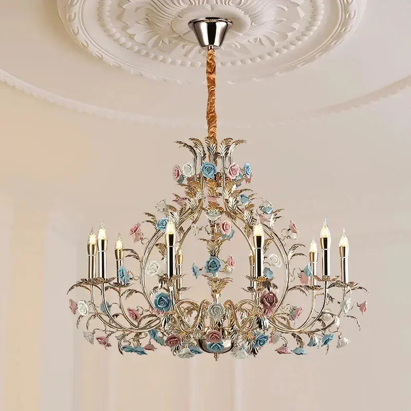 Coloured Floral Design Decorative Chandelier ChandeliersLife®