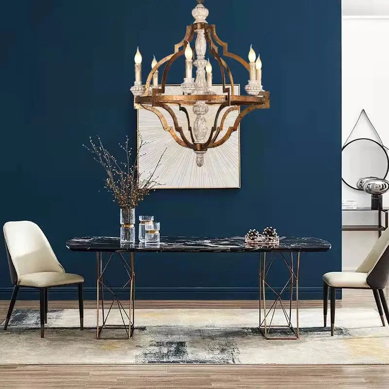 Golden Wood Vintage Chandelier ChandeliersLife®