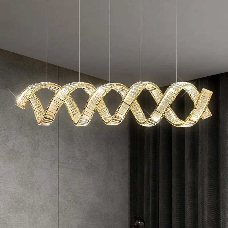 Luxury Led Wave Crystal Chandelier ChandeliersLife®