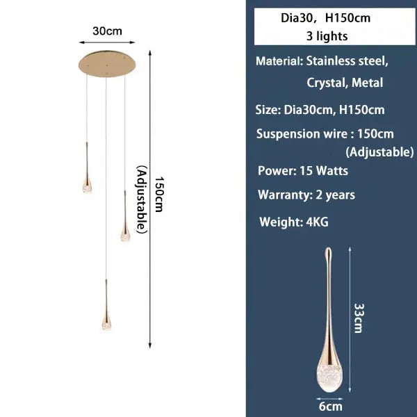 Luxury Long Hanging Staircase Chandelier ChandeliersLife®