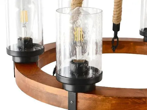 Country Farmhouse Wood Chandelier ChandeliersLife®