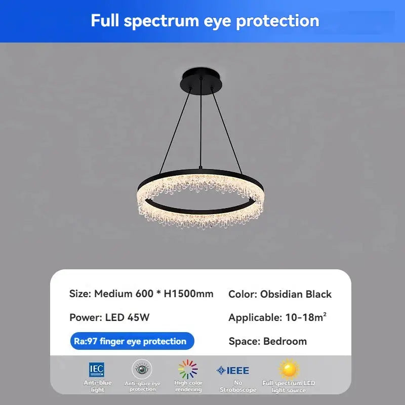 Italian Crystal Round Chandelier