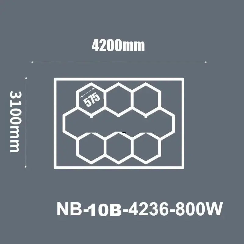 Hexagon Ceiling Light for Car Showroom Workshop ChandeliersLife®