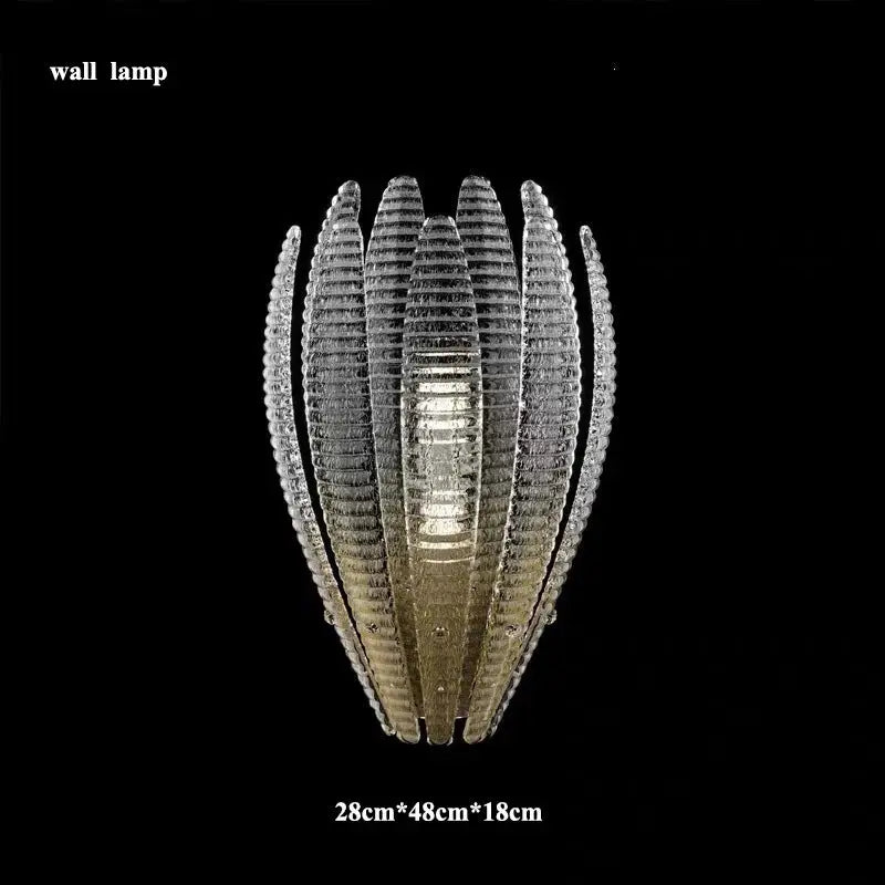 Modern Luxury Feather Glass Luxury Pendant Chandelier