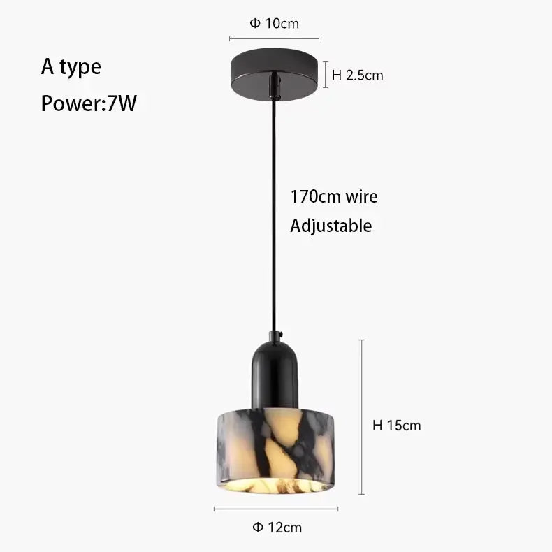 Luxury Black Marble Wall Sconce