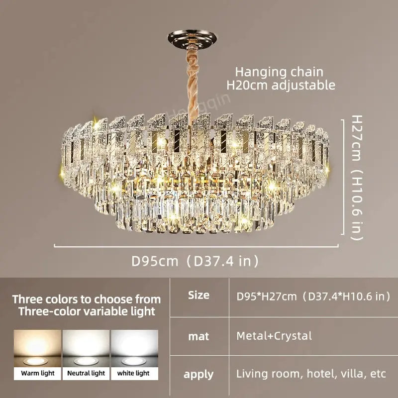 Crystal Hanging Living Room Chandelier