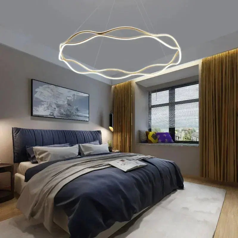 Modern LED Pendant Light For Bedroom Living Dining Room Chandelier Luxury Ring Hanging Lamp Home Decor Indoor Lighting Fixture ChandeliersLife®