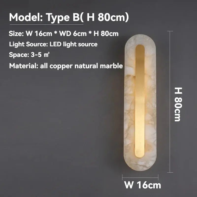 Gold Marble Wall Bedroom Lamp ChandeliersLife®