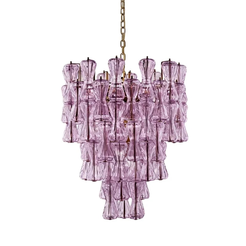 Lustra Murano-inspired Hourglass Glass chandelier, product gallery image 7 of 10