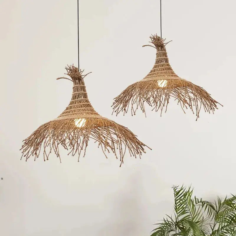 Nordic Retro Rattan Chandelier ChandeliersLife®