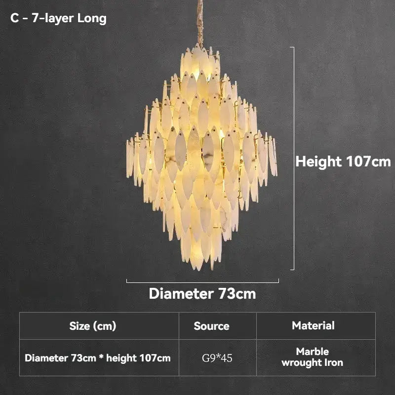 Villa Loft Bedroom Designer Marble Chandeliers ChandeliersLife®