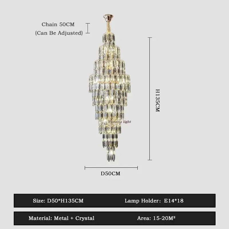 High-end Staircase Long Hanging Chandelier ChandeliersLife®
