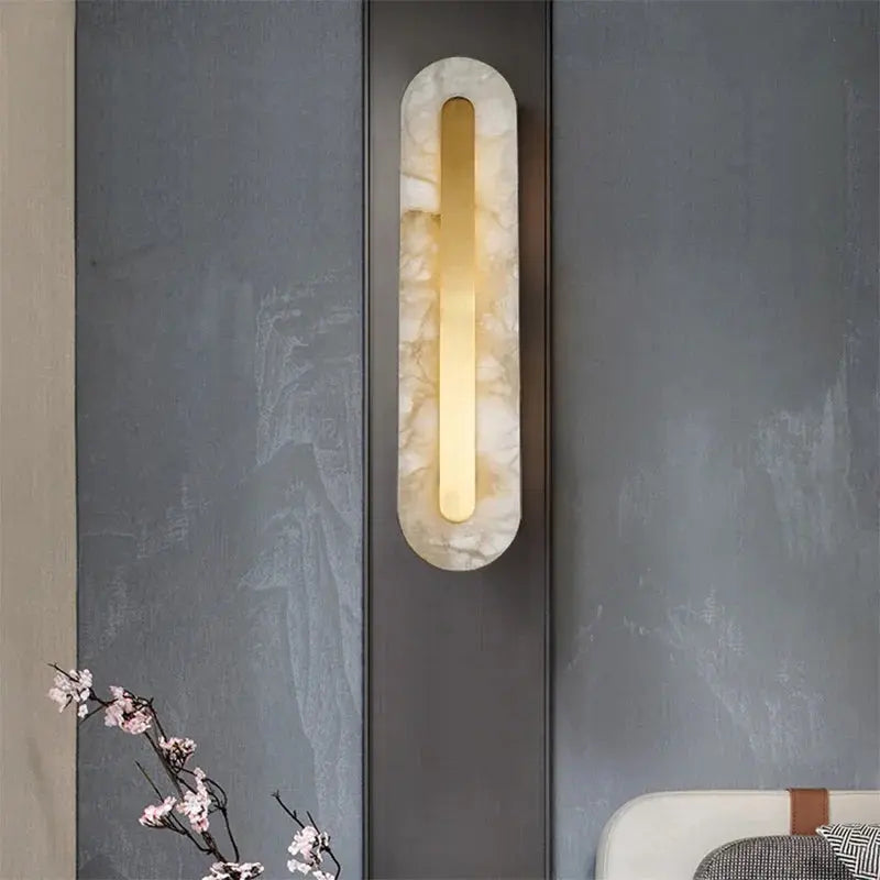 Gold Marble Wall Bedroom Lamp