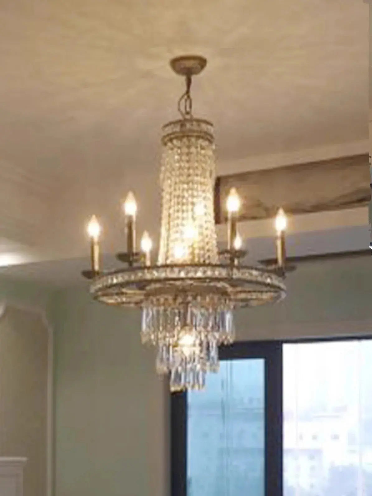 American Country Chandelier for Living Room Dining Room Lamp Creative Personality French Luxury Wrought Iron Crystal Lamp ChandeliersLife®