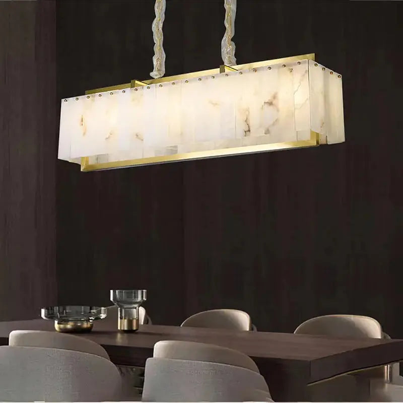 New Square Natural Marble Chandeliers ChandeliersLife®