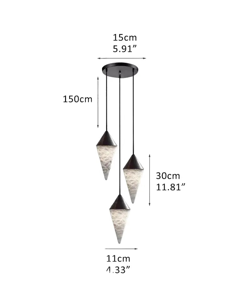 Modern Alabaster Cone Cluster Chandelier ChandeliersLife®