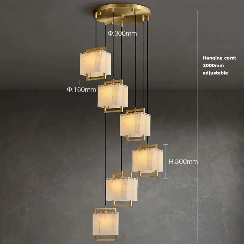 Modern Marble Chandelier Rectangle Pendant ChandeliersLife®